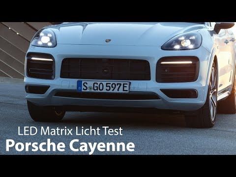 Porsche Cayenne LED-Matrix-Hauptscheinwerfer inkl. Nachtsicht-Assistent Test [4K] - Autophorie