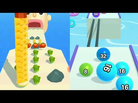 sandwich runner ! ball run 2048 ! sandwich runner gameplay ball run ! All levels