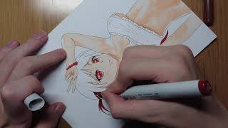 【彼女お借りします】コピックで水原 千鶴を描いてみた！【メイキング】