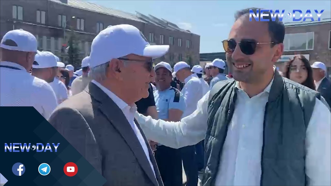 Տիգրան Ավինյանն ու Աղվան Հովսեփյանը Ապարանում ջերմ զրուցում են