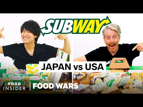 美國與日本的地鐵大戰｜食物大戰 (US vs Japan Subway | Food Wars)