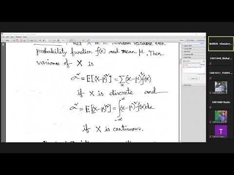 L-6 Problems on Discrete Random variable // Math-203 // NI sir// L-2 T-II // 24 Feb 2021