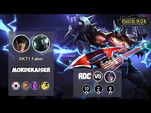 FAKER Mordekaiser ADC VS Kai'Sa | LOL | S9 KR Challenger - Full Gameplay