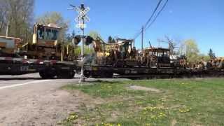preview picture of video 'CP Worktrain with D+H 7312 though Delanson NY on 5/4/2013'