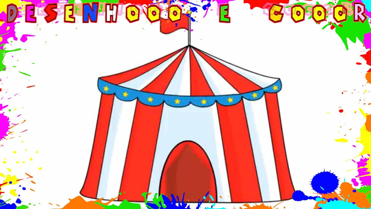 Como Desenhar um CIRCO | FÁCIL | PALHAÇO | Desenho para Colorir e Imprimir | @desenhoooecooor
