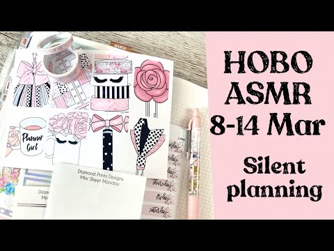 ASMR - Hobonichi cousin Avec || daily pages || 8-14 Mar 2021 || silent planning