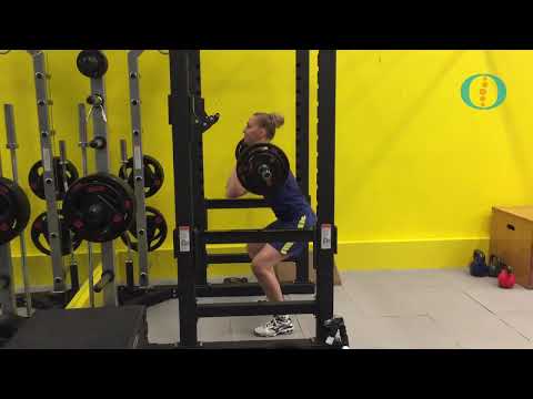 BB half front squat