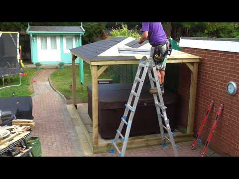 Gazebo Build 3.5m x 2.5M in Crewe with felt shingle roof