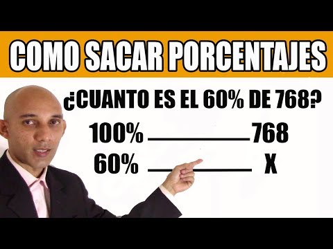 Como SACAR PORCENTAJES con una REGLA DE TRES SIMPLE. ¿Cual es el  60% de 768?