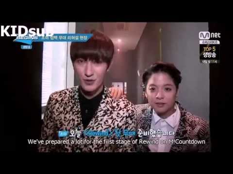 [KIDsub - Engsub] 141106 Mcountdown Begins Amber+Zhoumi CUT
