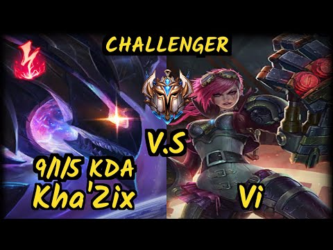 Freire (KHA'ZIX) vs VI - 9/1/5 KDA JUNGLE CHALLENGER GAMEPLAY - BR