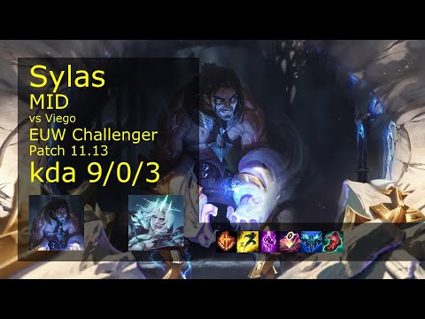 Sylas vs Viego Mid - EUW Challenger 9/0/3 Patch 11.13 Gameplay