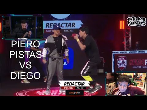 PAPO REACCIONA A PIERO PISTAS vs DIEGO - GRAN BATALLA FMS PERÚ JORNADA 2