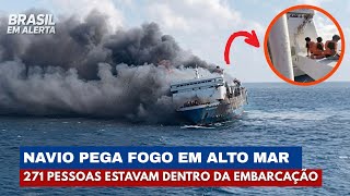 Navio PEGA FOGO com 271 Pessoas e Deixa Mortos e Desaparecidos na Indonésia | Brasil em Alerta