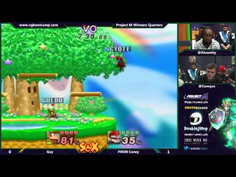 S@X 9/23/14 - Guy (Diddy Kong) vs Coney (Wario) - Project M Winners Quarters - Smash PM