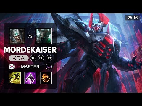 Mordekaiser vs Tryndamere Top - KR Master - Patch 25.16 Season 15