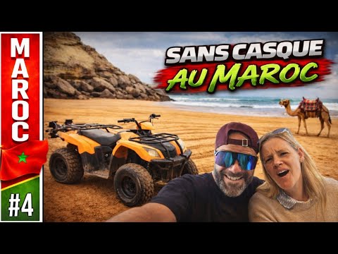 On a roulé sur la plage..........SANS CASQUE, au Maroc !!!