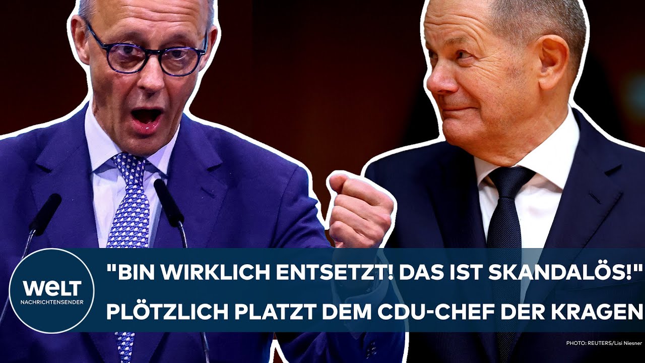 FRIEDRICH MERZ: "Bin wirklich entsetzt! Das ist skandalös!" Plötzlich platzt dem CDU-Chef der Kragen
