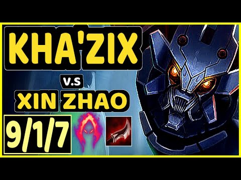 REGANK (KHA'ZIX) vs XIN ZHAO - 9/1/7 KDA JUNGLE GAMEPLAY - KR Ranked GRANDMASTER