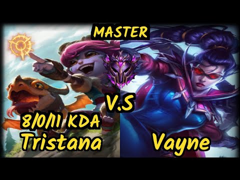 Chrisberg (TRISTANA) vs VAYNE - 8/0/11 KDA BOTTOM ADC GAMEPLAY - EUW Ranked MASTER