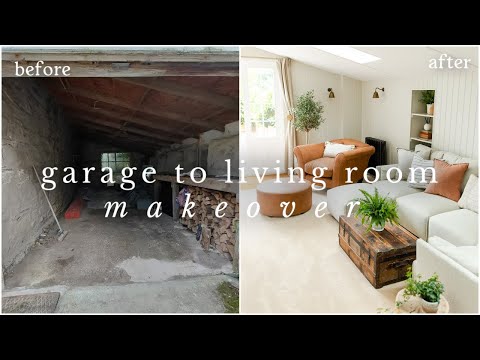 CONVERTING OUR GARAGE INTO A LIVING ROOM | EXTREME MAKEOVER