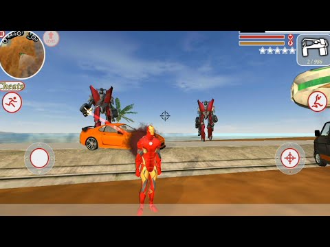 Iron Man Vegas Crime Simulator #2 - Rope iron Hero Robot Crime | Android GamePlay