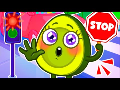 Avocado Baby, How to Cross the Street Safely?🚦🚗 + More Road Safety Tips by Pit & Penny Stories 🥑