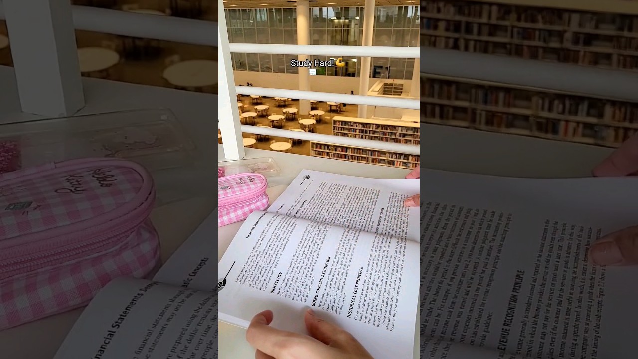 ASMR Study With Me Library Vlog 📖📒 #studymotivation