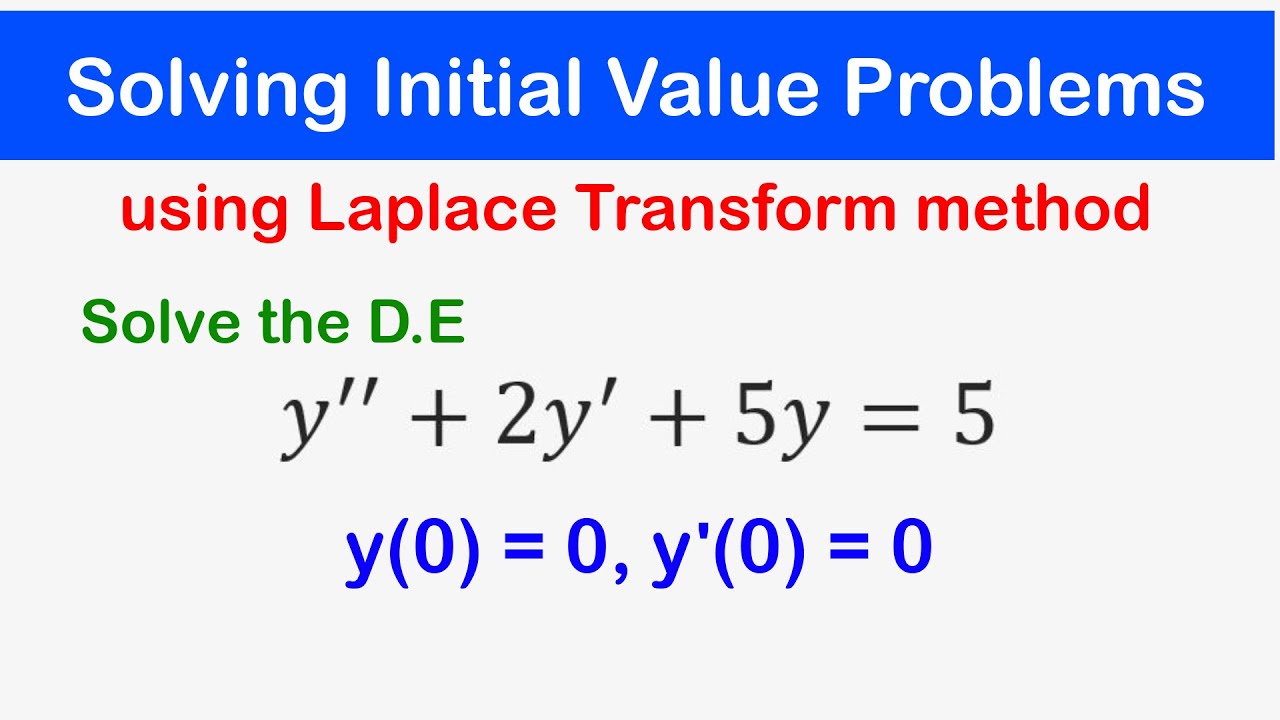 🔵33 - Solving Initial Value Problems using Laplace Transforms method