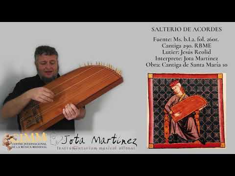 SALTERIO DE ACORDES. Ms. b.I.2. fol. 260r. RBME. Cantiga de Santa María 10