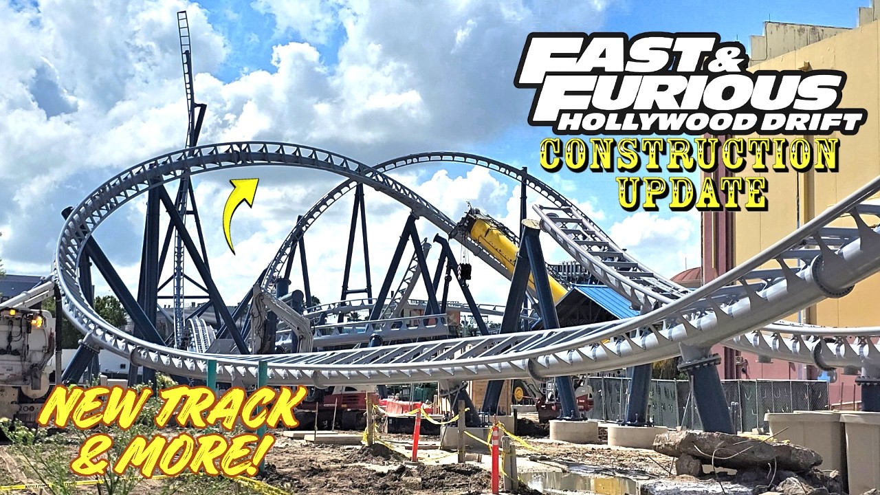 Universal Orlando Resort Fast & Furious: Hollywood Drift Roller Coaster Construction Update 7.16.26