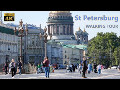 Saint Petersburg Walking Tour - Russia - 4K 60fps????- City Walk With Real Ambient Sounds