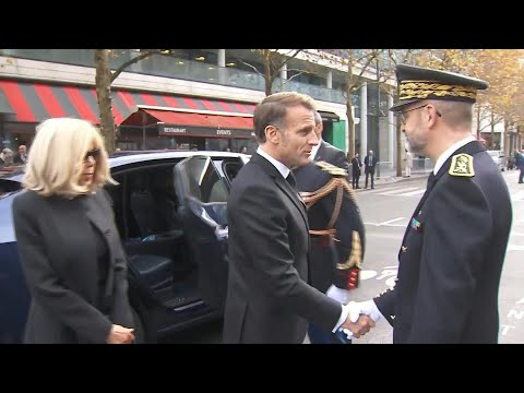 Macron arrives at Stade de France to mark decade since Paris attacks | AFP