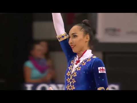 Salome Pazhava Clubs Music and Performance 2015 World Championships Rhythmic gymnastics AA