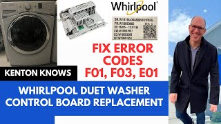 Fix the F01 F03 or E01 Error on Your Whirlpool Washer Today!