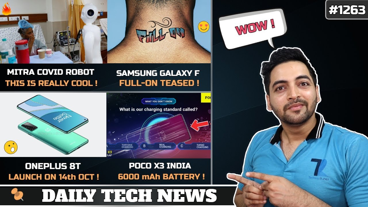 Mitra Covid Robot India,POCO X3 6000 Confirmed,Samsung M51 Sale,Oneplus 8T 16th Oct,Tiktok Sues U.S
