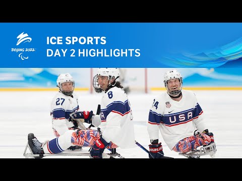Wallace scores a hat-trick for USA! | Beijing 2022 Day 2 Highlights | Ice Sports | Paralympic Games