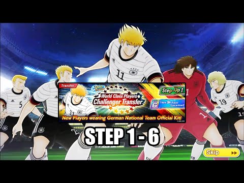 Captain Tsubasa Dream Team 3rd Year Anniversary German World Class Players Challenger Gacha Step 1-6