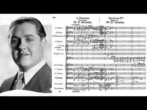 Gounod - Faust, "Salut! Demeure chaste et pure" (Jussi Björling) (Score)