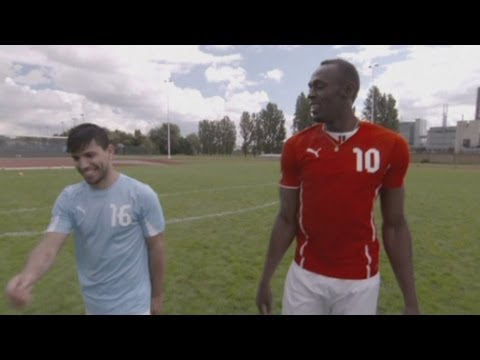 Usain Bolt vs. Sergio Aguero: Sprinter tries to trick Man City striker ahead of Manchester derby