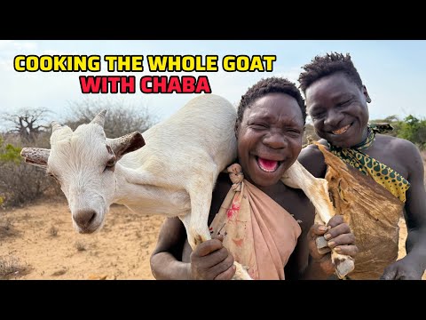 WITNESS the Hadzabe Tribe's WHOLE Goat Cooking Ritual! Chaba life
