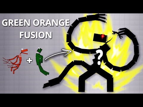 What if GREEN Fused with ORANGE - Roblox Rainbow Friends - People Playground
