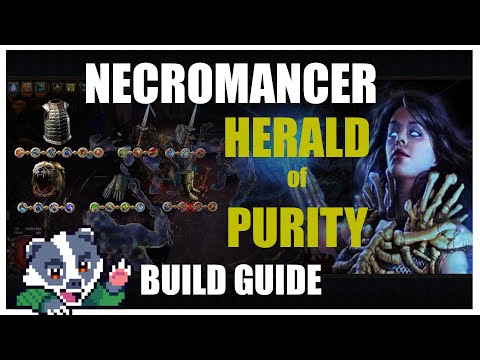 [3.9 PoE] Badger's Necromancer HERALD OF PURITY Build Guide! ~ (10m DPS)