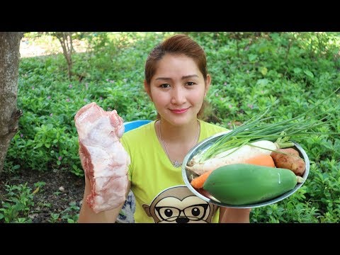 Yummy Pork Soup With Vegetable Cooking - Pork Soup Cooking - Cooking With Sros