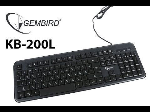 Миниатюра изображения товара Клавиатура Gembird KB-200L USB (черный)