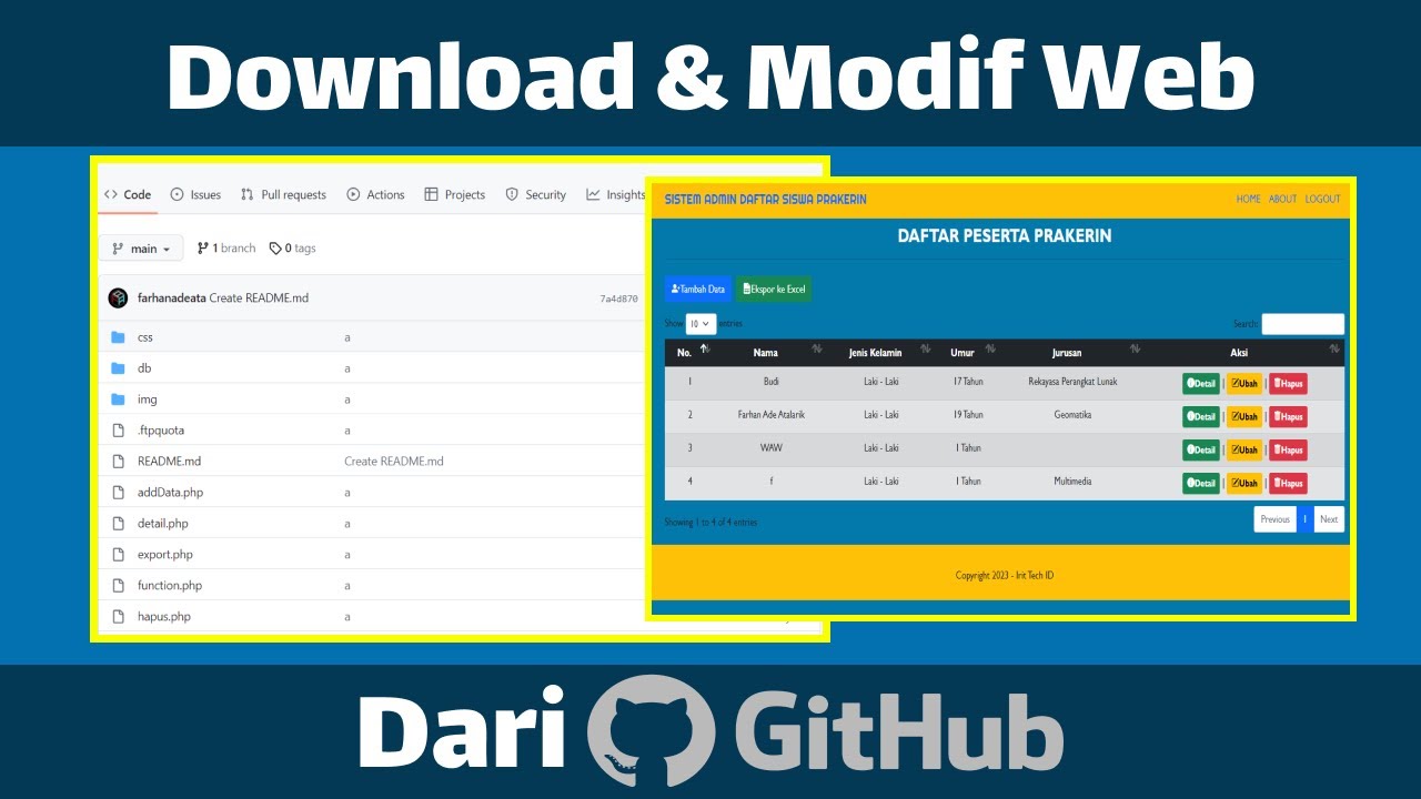 Download Dan Modif Web Dari Github | Cara Download Web Dari Github | Tutorial Github 2023