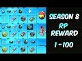 Pubg Mobile Season 8 || Royal Pass All Reward 1 -100Rp