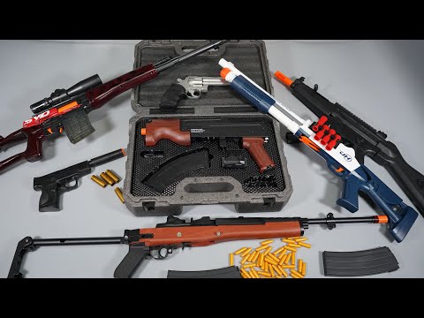 AK47 or Draco AK Airsoft ToyGun Unboxing Nerf Gun SVD Shot Gun - Realistic Toy Guns Collection
