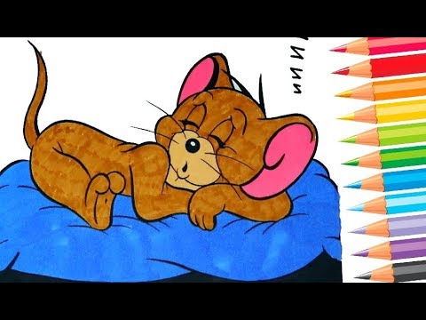 Jerry Sleeps Tom and Jerry Coloring Pages for Kids