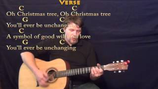 O Christmas Tree (Christmas) Strum Guitar Cover Lesson in C with Lyrics/Chords